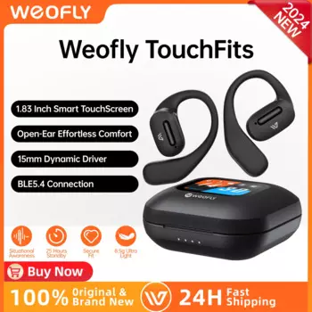 Weofly TouchFits Bluetooth 5,4 наушники с открытыми наушниками с умным сенсорным экраном ENC беспроводные наушники-крючки с четким вызовом спортивные наушники