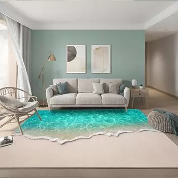WESSD 3D ковёр для гостиной синего цвета