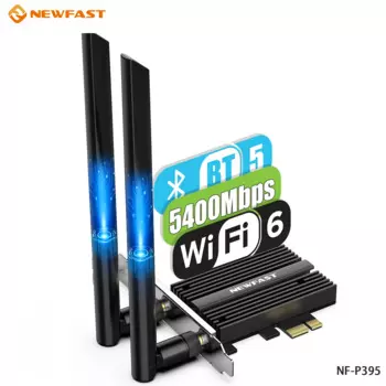 Wi-Fi-адаптер WiFi6 PCI-E, 5374 Мбит/с, 2,4/5,8/6 ГГц, Bluetooth