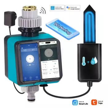 Wi-Fi Bluetooth-совместимый тестер температуры и влажности почвы садовый таймер воды 2 в 1 Садовый автоматический пульт дистанционного управления для телефона
