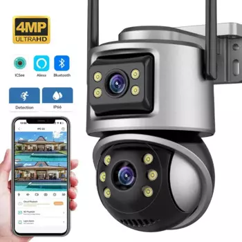 Wi-Fi-камера видеонаблюдения, 4 МП, водонепроницаемая