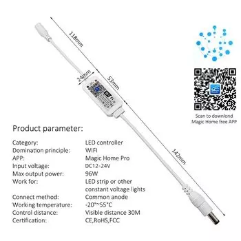 Wi-Fi RGB-контроллер Lebeisenf для монохромных лент