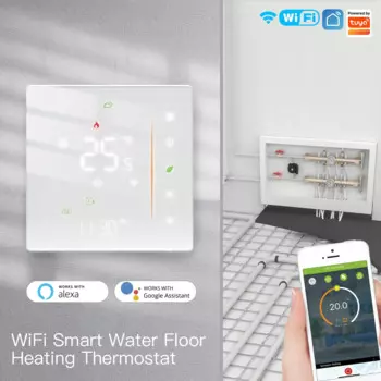 Wi-Fi водяной/электрический термостат для подогрева пола Zigbee водяной газовый котел контроль температуры Tuya/Smart APP Alexa Google Voice