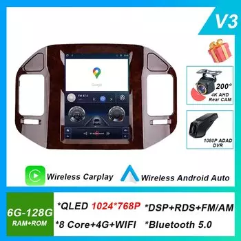 WIFI для Mitsubishi Pajero 3 V60 V68 V73 1999-2011 Android Авто Авто Радио GPS Навигация Мультимедиа Стерео Carplay Без 2din DVD
