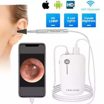 WiFi отоскоп 3,9 мм/5,0 мм, эндоскоп для чистки ушей HD 1080P, беспроводная камера для ушей, 5-осевой гироскоп, инструмент для удаления ушного воска для детей