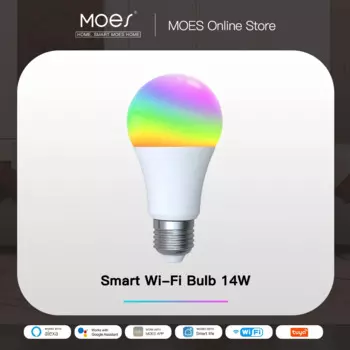 MOES Wi-Fi умная светодиодная лампа 14 Вт RGB