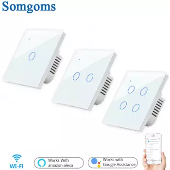 Умный Wi-Fi выключатель Somgoms 1/2/3/4 клавиши