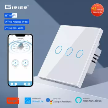 Сенсорный выключатель GIRIER Wi-Fi 1-3 группы 220В