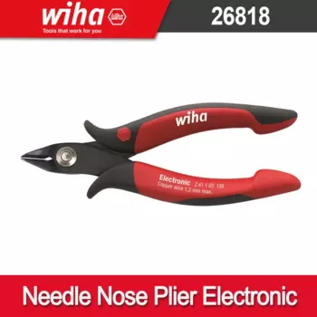 Wiha 26818 Электронные стандартные широкие остроконечные плоскогубцы для резки мягких проводов