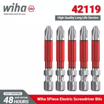 Wiha 42119 TY электрические отвертки 49 мм 5 шт. Phillips PH2 120x большая продолжительность работы высокое качество