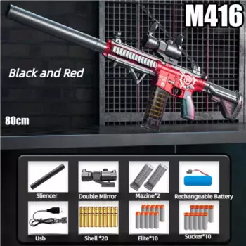 WildSky оружие для страйкбола пневматическая игрушечная винтовка M416, игрушечный пистолет, мягкая пуля, эжектор, электрический ручной двойной зажим, игра для взрослых мальчиков