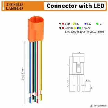 WINDOO 16 мм хромированный латунный переключатель с фиксацией 5-24В красный зеленый