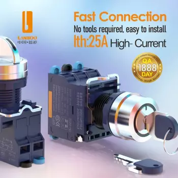 Переключатель WINDOO 22 мм красный зеленый 25A