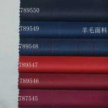 Винно-красная клетчатая ткань для одежды Весенне-осеннее пальто, костюм, брюки, жилет, ткань