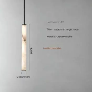 Winfordo медная мраморная подвесная люстра