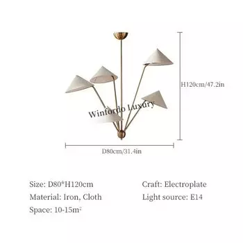 Winfordo подвесные светильники тканевые