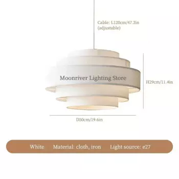 Winfordo Ваби-Саби тканевая потолочная люстра бежевого цвета