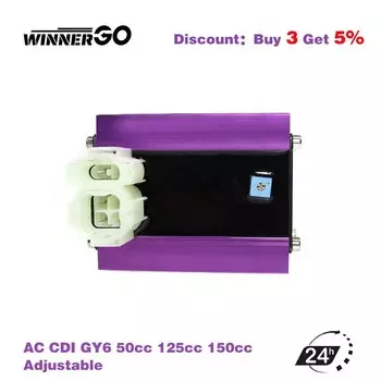 WINNERGO фиолетовый регулируемый гоночный AC CDI блок зажигания подходит для GY6 50cc 125cc 150cc мопед скутер ATV Quad автомобильные аксессуары