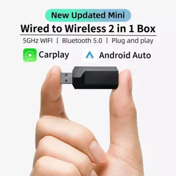 Проводной к беспроводному адаптеру 2в1 CarPlay Android auto для OEM автомобильной стереосистемы Plug and Play Smart Link Fast Connect Универсальный