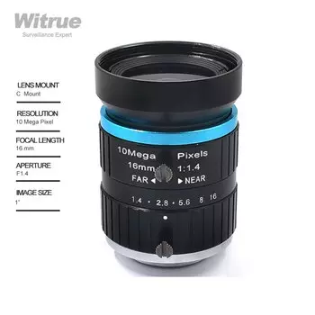 Witrue 10MP 16мм C Mount Объектив для HD-камеры