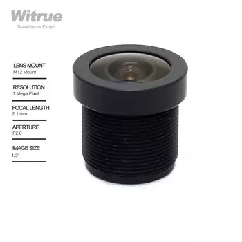 Witrue CCTV объектив 2,1 мм черный