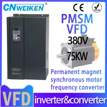 WK600B серия VFD инвертор 380 В 75KW-132KW постоянный магнит синхронный двигатель специальный преобразователь частоты для двигателя 380 В PMSW