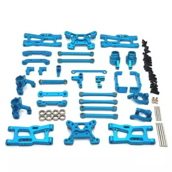 Wltoys 144016 144018 Металлическая чашка рулевого управления, держатель ступицы, поворотный рычаг, тяга, ударная башня, комплект 1/14, детали для обновления радиоуправляемого автомобиля, аксессуары