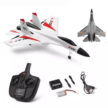 Wltoys XK A100-SU27 RC самолет 2,4G 340 мм 3CH самолёт с неподвижным крылом уличные игрушки RC летающий самолет с дистанционным управлением детский подарок