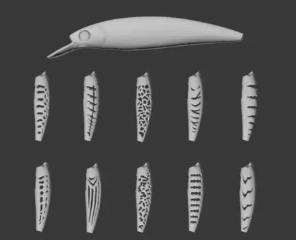 WLure 3D Трафарет из твердого пластика для дальнего литья, передача веса, Джеркбейт рыболовные приманки UPM600