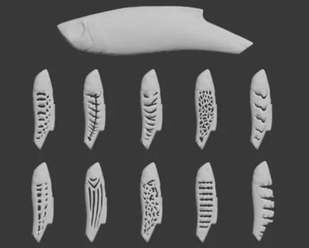 WLure твердый пластик 3D Трафарет для плавного дальнего заброса рыболовные приманки UPL676