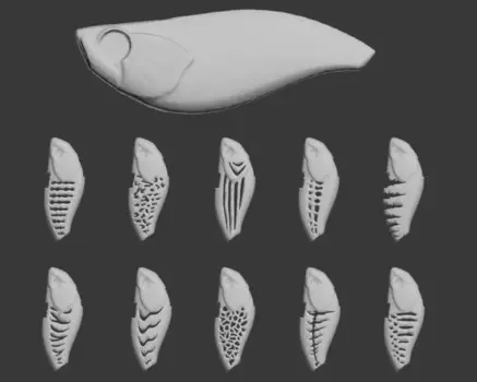 WLure твердый пластиковый 3D Трафарет для плавного погружения рыболовных приманок UPL802