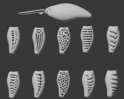 WLure жесткий пластиковый 3D Трафарет для глубокого погружения кренкбейт рыболовная приманка UPC739