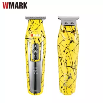 WMARK C24-HC011 желтая 4-скоростная машинка для стрижки волос, триммер для бороды, Машинка для стрижки волос, электрическая машинка для стрижки волос, бритва с лезвием T-wide Blade