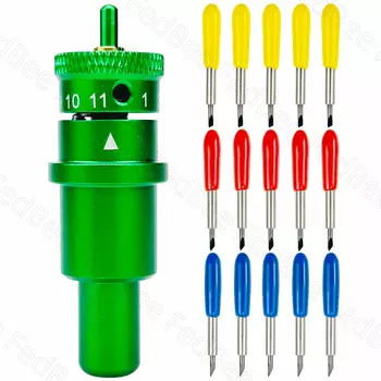 WOLOVO Лезвия для режущего плоттера 30°/45°/60°, 15 шт + держатель