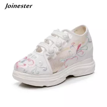 Women Air Mesh Embroidered Sneakers Ladies Summer Casual Shoes кроссовки женские Vintage Female Sandals chaussure femme