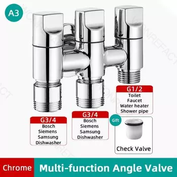 Wonrefact медный угловой клапан для стиральной машины 1 в 3