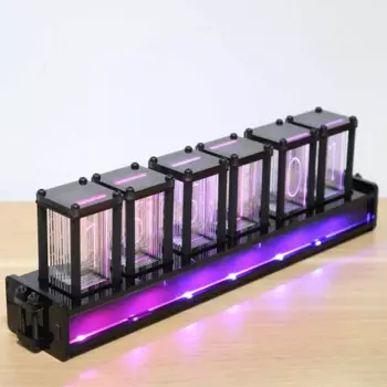 Настольные часы OEMG деревянные RGB