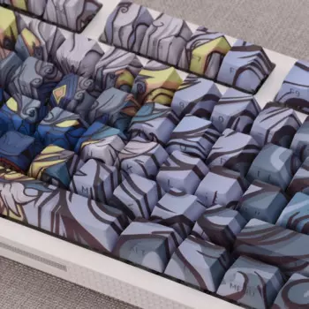 Wooting60he/68/75/87 Blue Dragon 134, набор колпачков для клавиатуры, изготовленный на заказ колпачок с вишневым профилем, PBT Artisan, механическая клавиатура для геймеров