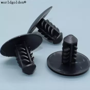 Worldgolden 10 шт. автомобильные клипсы, нейлоновые черные фиксаторы для Renault 7703077117 Nissan 01553-00QAC