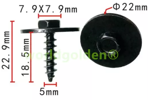 worldgolden 10 шт. зажимы автомобильный зажим для BMW передние пластиковые автомобильные наклейки 07147306224 07-14-7-306-224
