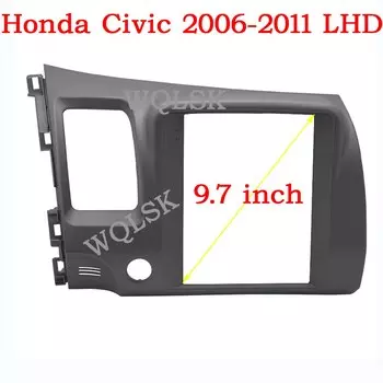 WQLSK 9,7 дюймов Автомобильная Рамка адаптер для Honda Civic 2006-2011 Tesla Android большой экран Аудио приборная панель комплект