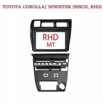 WQLSK 9-дюймовая автомобильная панель радиоприемника для TOYOTA Corolla, Sprinter 1991-1997 гг. (ручное управление кондиционером), адаптер консоли лицевой панели приборной панели