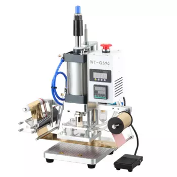 WT-QS90 Бронзирующая машина, пневматическая, кожа, дерево, мебель, альбом, тепловой пресс, позолоченный пресс