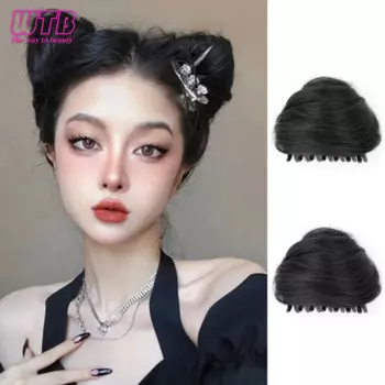 WTB заколка для волос с кошачьими ушками Заколка Для Кошачьих когтей шиньон синтетические волосы заколка для пучка женские кусочки для волос космические булочки Заколка Для Кошачьих волос