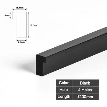 WV Ручки для шкафов 1200 мм матовое золото