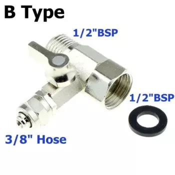 WYWBEY Металлический шаровой кран 3-ходовой 1/2"