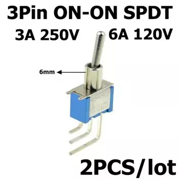 WYWBEY Мини-переключатели 2 шт., 3 положения, пластиковые