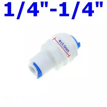 WYWBEY прямая переходная муфта для обратного осмоса 1/4"-3/8", пластик, белый/синий