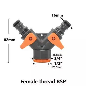 WYZXM Разветвитель садового шланга 1/2" 3/4"