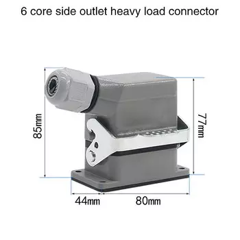 Прямоугольный разъем для тяжелых условий эксплуатации DHC-HE4/6/10/16/20/24/32/48 ядра авиационная розетка верхняя боковая линия 16AIP68 водонепроницаемый разъем